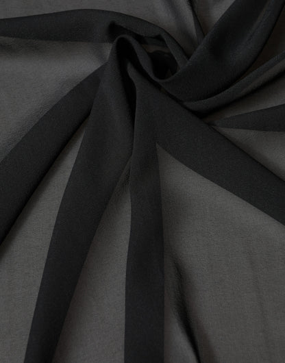 Dolce & Gabbana Black Silk Neck Wrap Shawl Stole Scarf