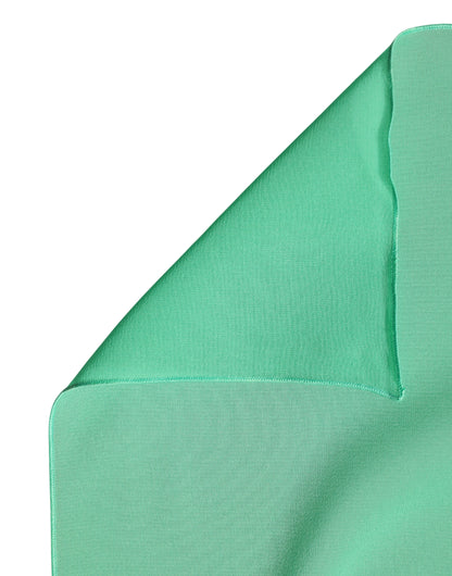 Dolce & Gabbana Green Silk Neck Wrap Shawl Scarf