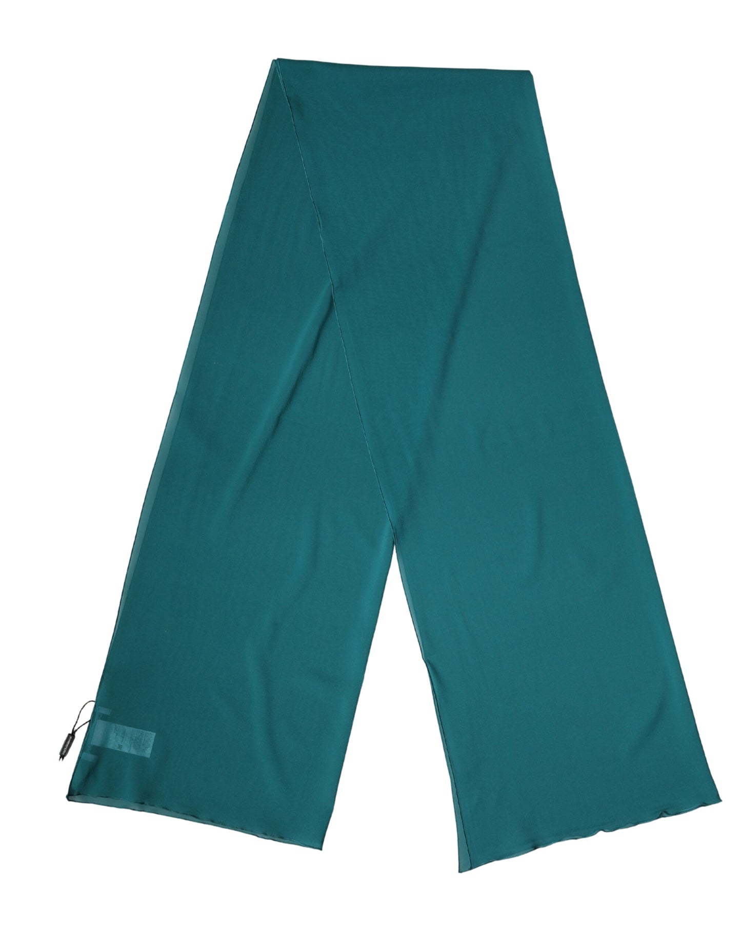 Dolce & Gabbana Blue Green Silk Neck Wrap Shawl Stole Scarf