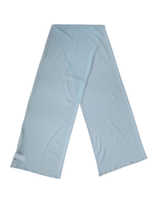 Dolce & Gabbana Light Blue Silk Neck Wrap Shawl Stole