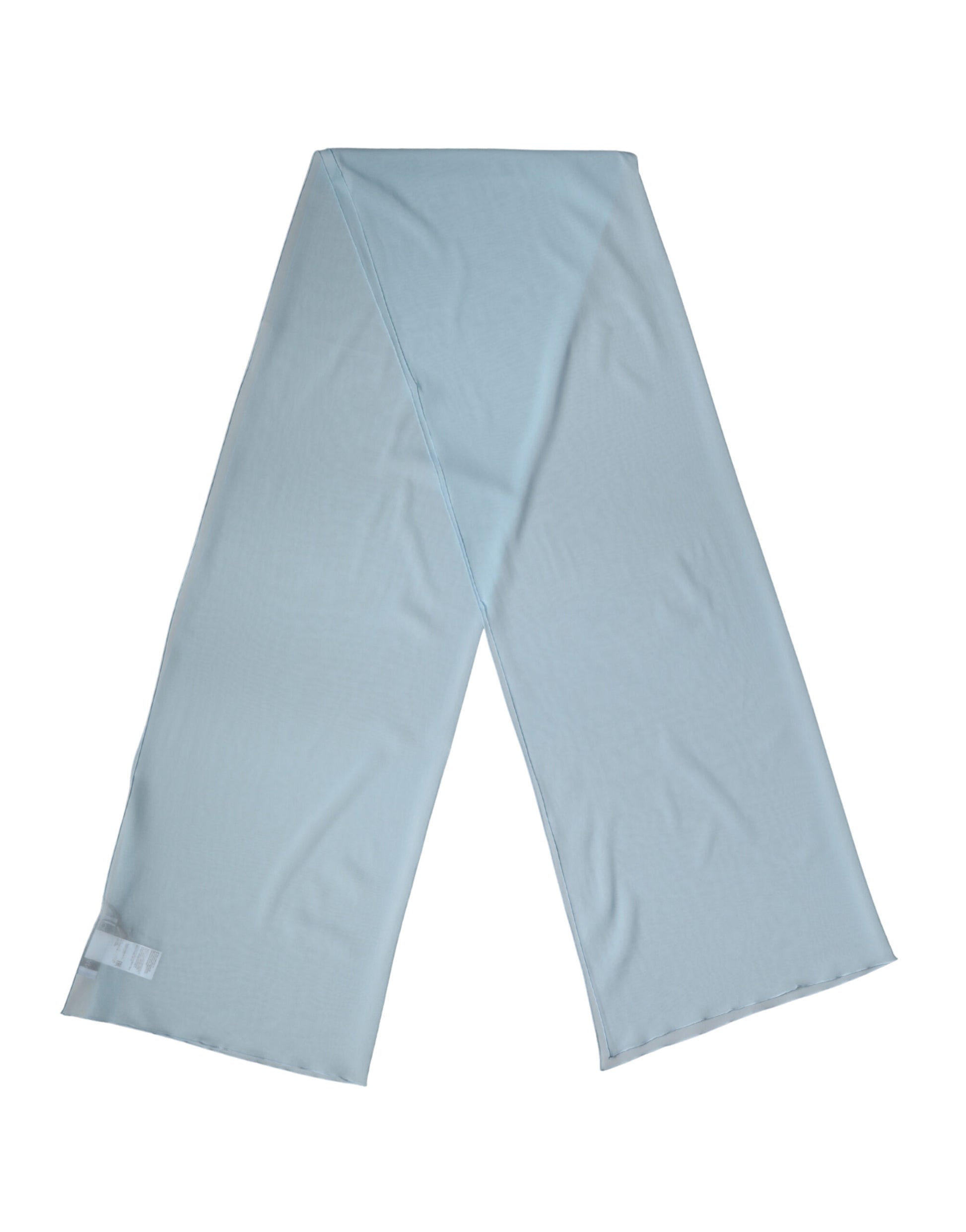 Dolce & Gabbana Light Blue Silk Neck Wrap Shawl Stole