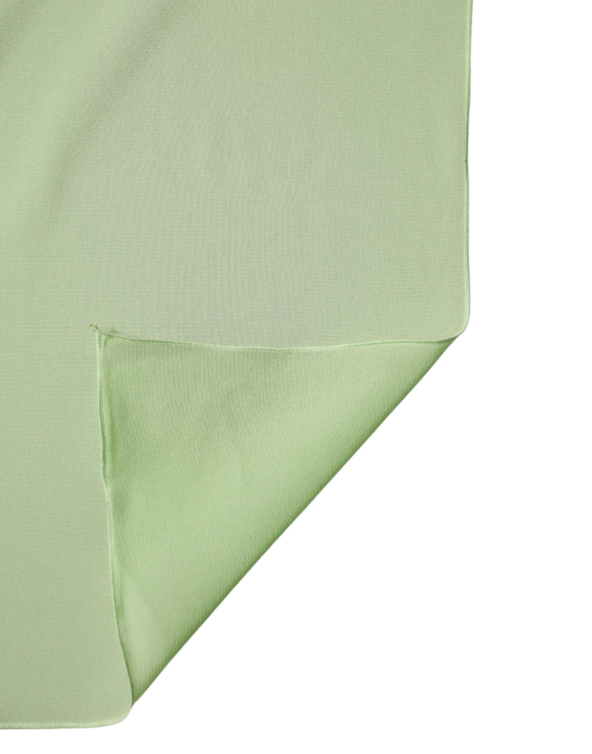 Dolce & Gabbana Light Green Silk Neck Wrap Shawl Stole Scarf