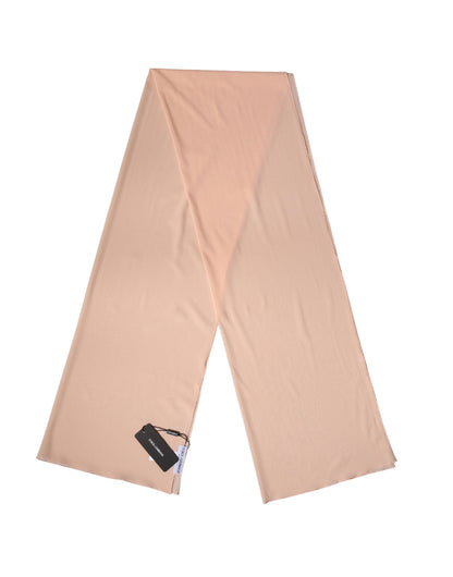 Dolce & Gabbana Peach Silk Neck Wrap Shawl