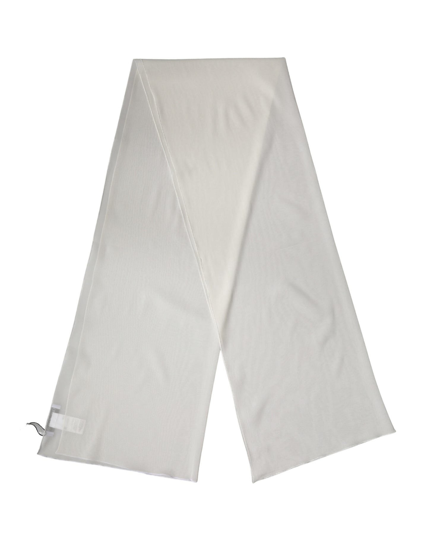Dolce & Gabbana Off White Silk Neck Wrap Shawl Scarf