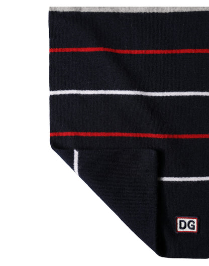 Dolce & Gabbana Multicolor Stripes Shawl Neck Wrap Scarf
