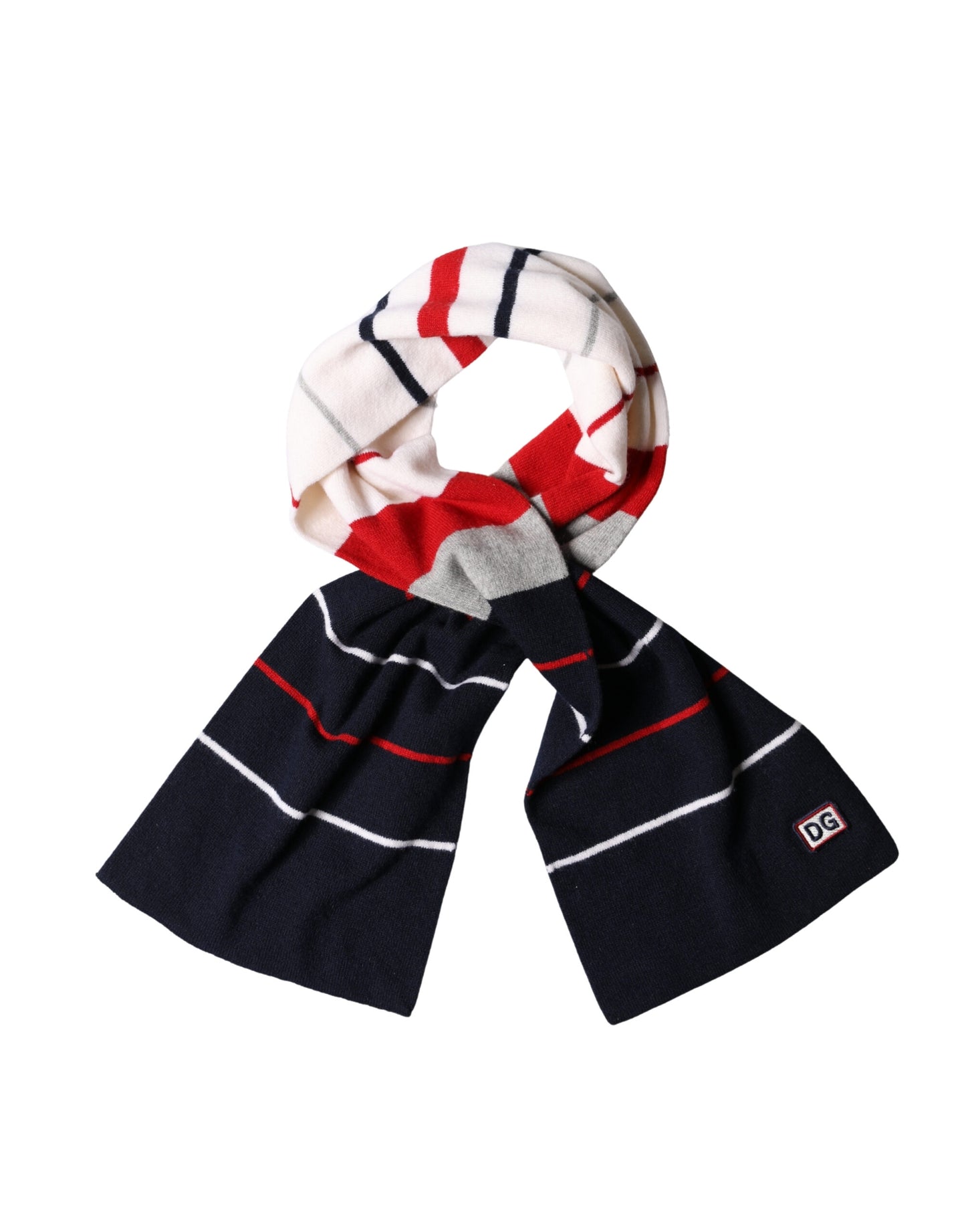 Dolce & Gabbana Multicolor Stripes Shawl Neck Wrap Scarf