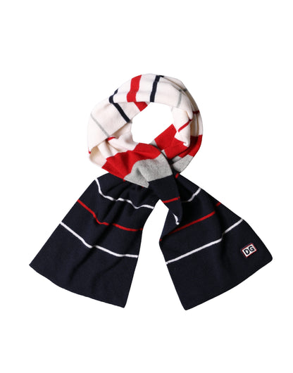 Dolce & Gabbana Multicolor Stripes Shawl Neck Wrap Scarf