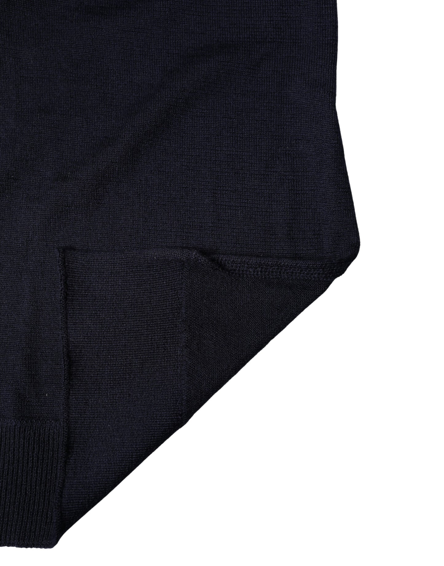 Dolce & Gabbana Black Wool Knitted Shawl Neck Wrap
