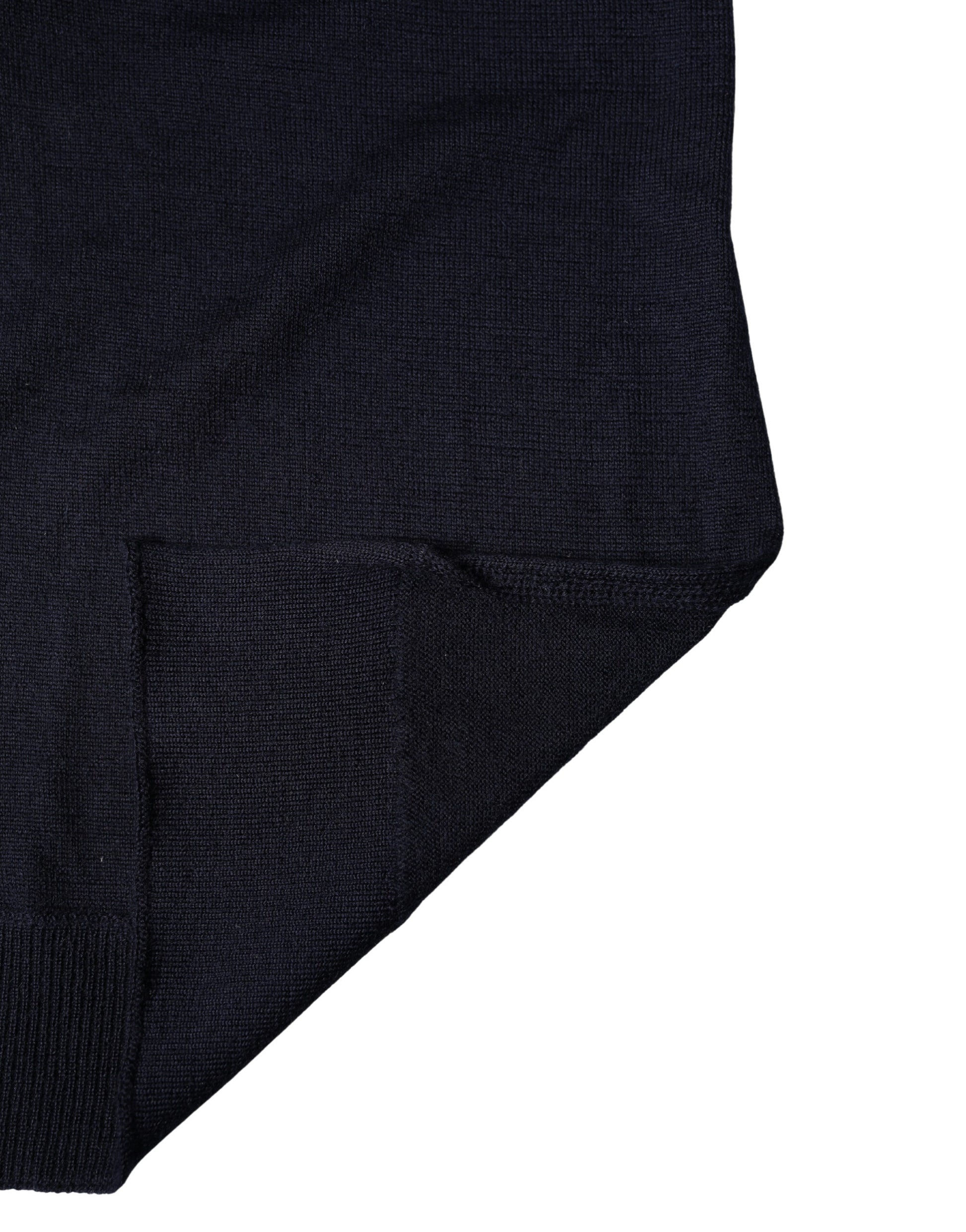 Dolce & Gabbana Black Wool Knitted Shawl Neck Wrap