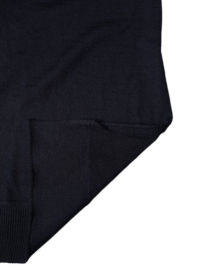 Dolce & Gabbana Black Wool Knitted Shawl Neck Wrap