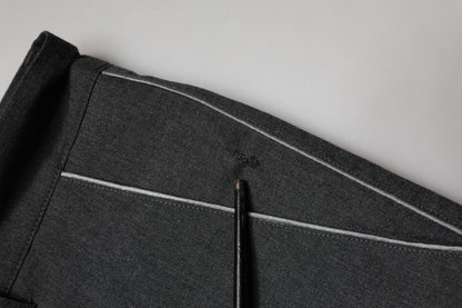 Daniele Alessandrini Gray Polyester Formal Dress Trouser Pants