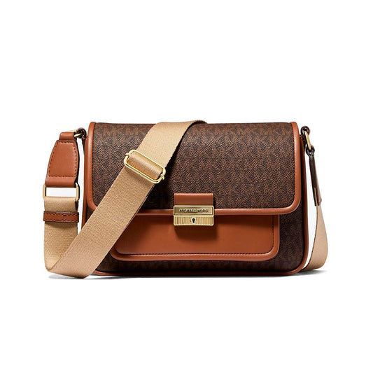 Michael Kors Brown Canvas Crossbody Bag - Bradshaw Collection