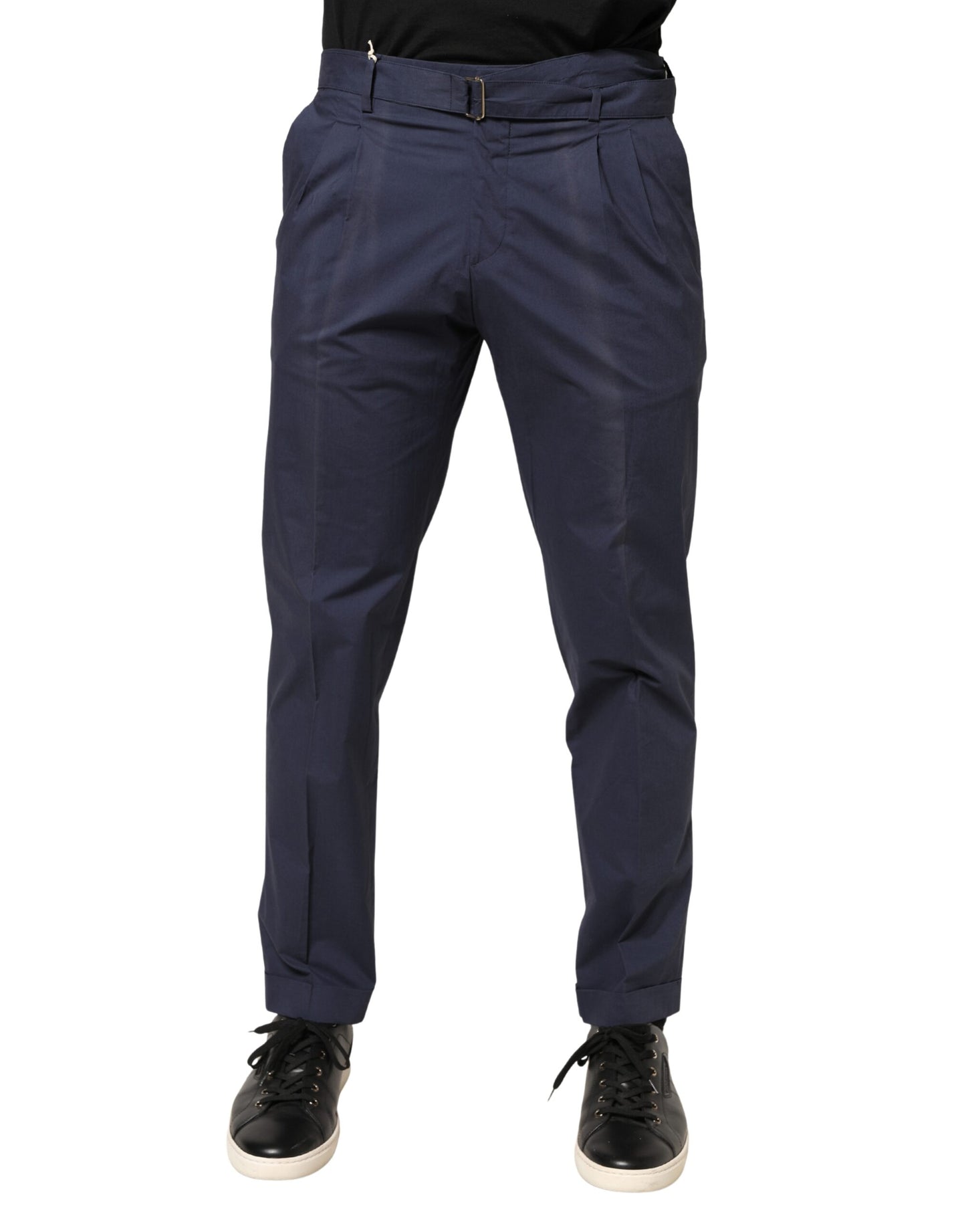 Briglia 1949 DarkBlue Wool Straight Formal Dress Trouser Pants