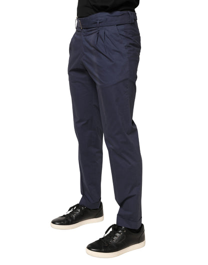 Briglia 1949 DarkBlue Wool Straight Formal Dress Trouser Pants