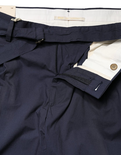 Briglia 1949 DarkBlue Wool Straight Formal Dress Trouser Pants