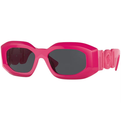 Versace Maxi Medusa Biggie Chunky Sunglasses - Fuchsia & Grey