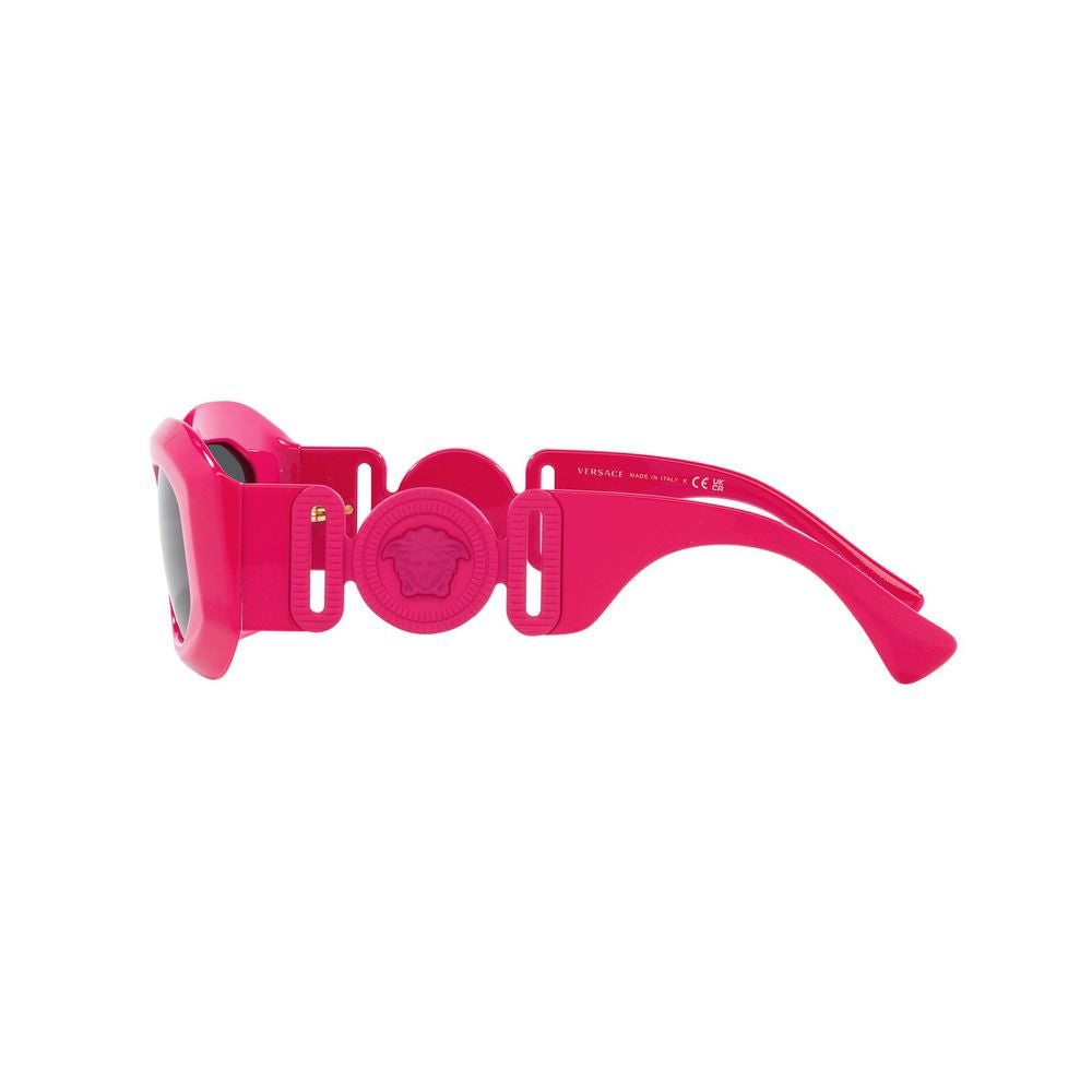 Versace Maxi Medusa Biggie Chunky Sunglasses - Fuchsia & Grey