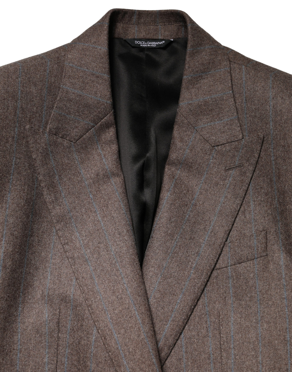 Dolce & Gabbana Brown Pinstripes Single Breasted Blazer