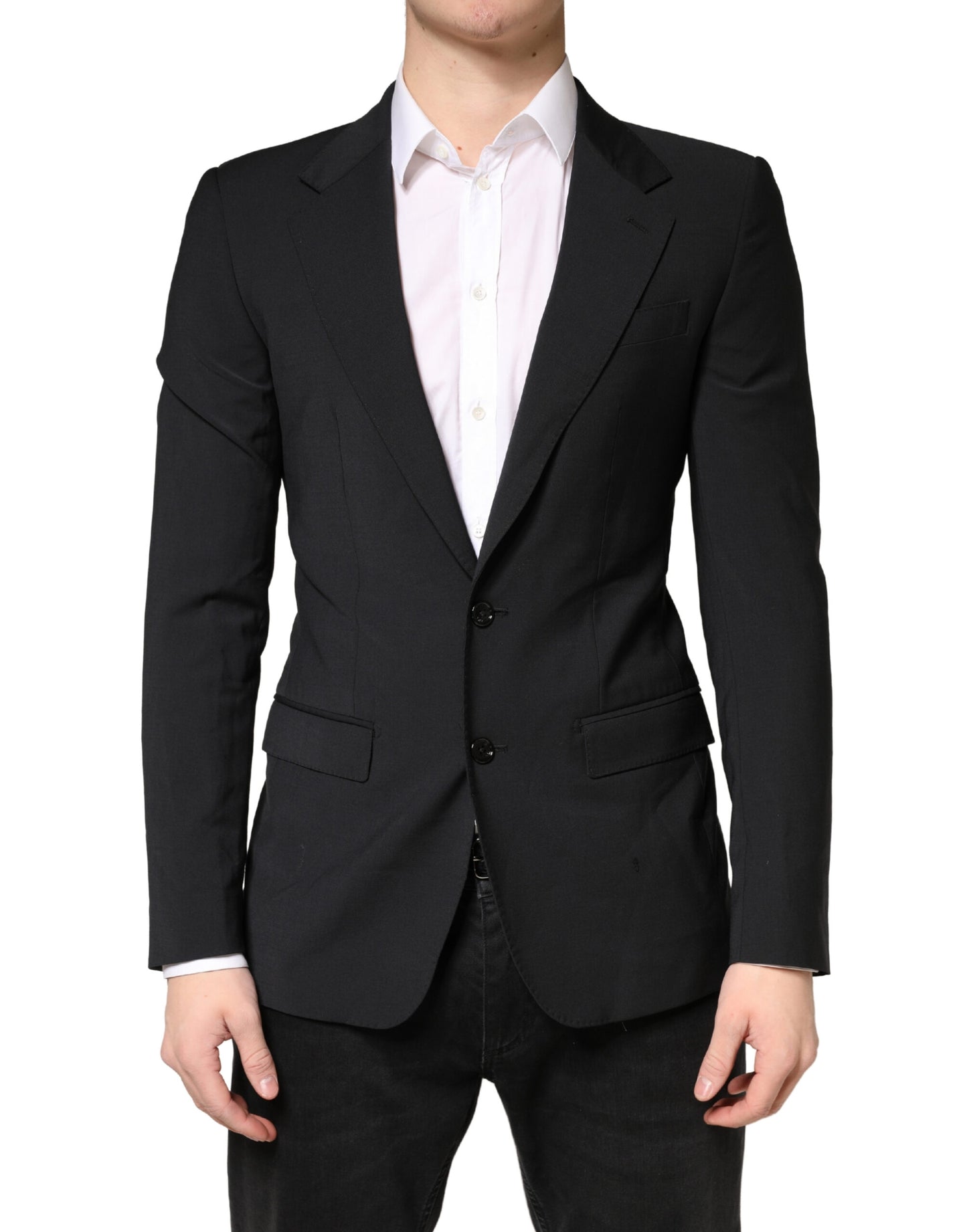 Dolce & Gabbana Black MARTINI Single Breasted Tuxedo Blazer