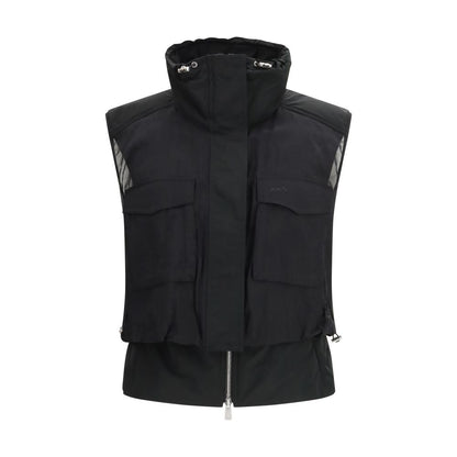PINKO Black Nylon Geraldine Vest Jacket