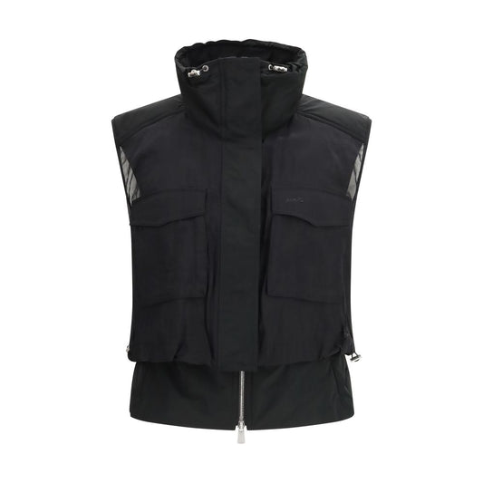 PINKO Black Nylon Geraldine Vest Jacket