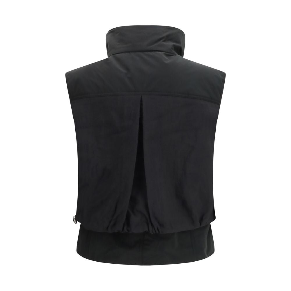 PINKO Black Nylon Geraldine Vest Jacket