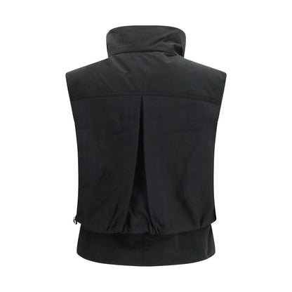 PINKO Black Nylon Geraldine Vest Jacket