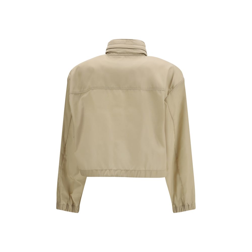 Prada Beige Re-Nylon Cropped Shell Jacket