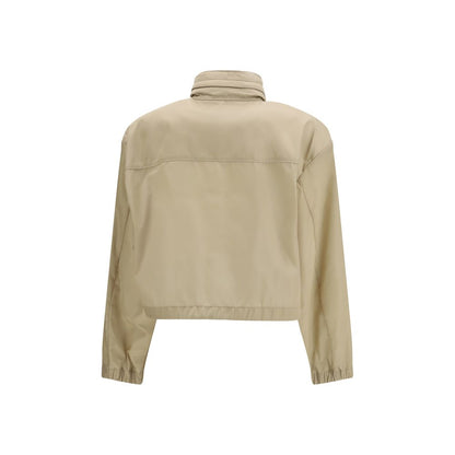 Prada Beige Re-Nylon Cropped Shell Jacket