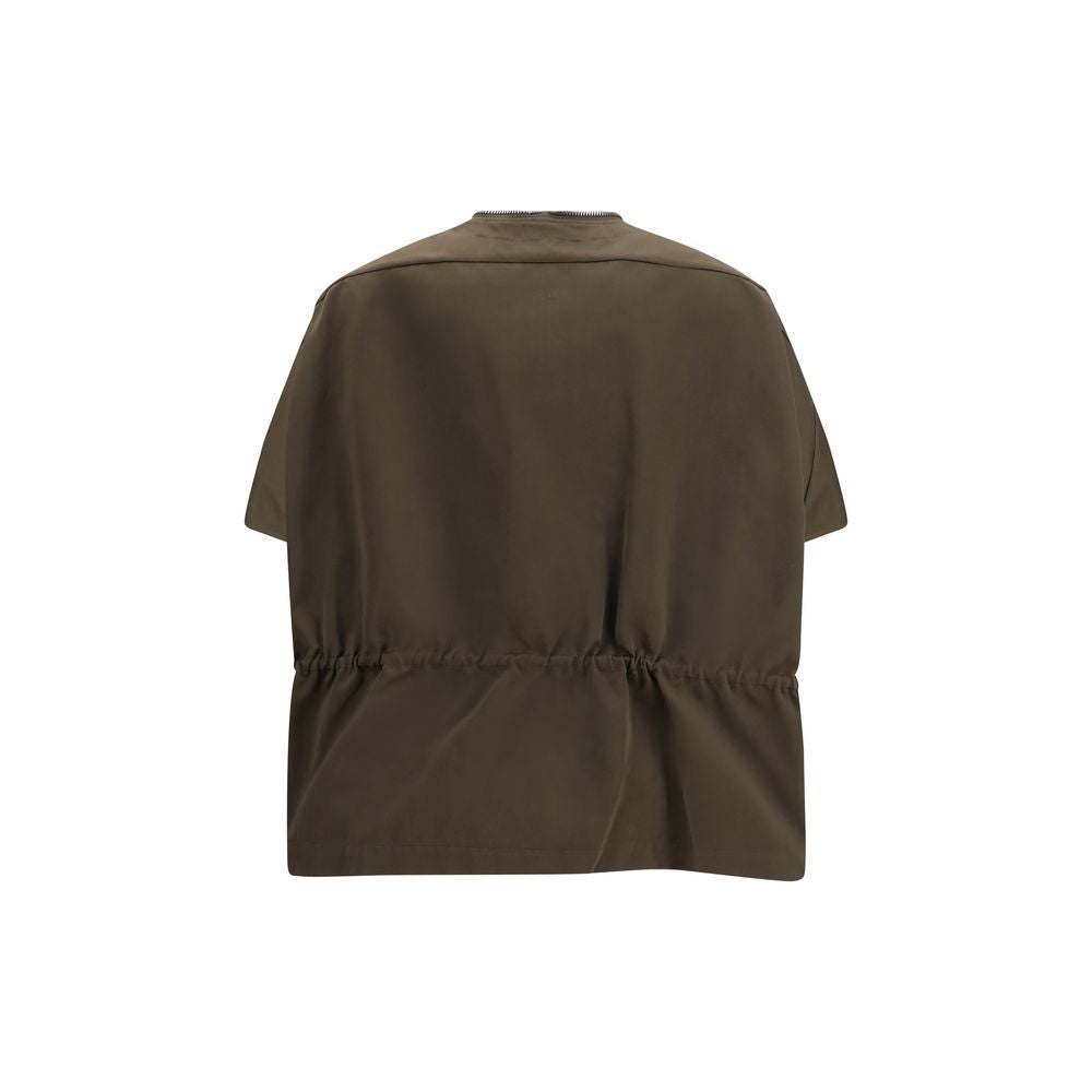 Rick Owens Brown Polyester Sleeveless Jacket