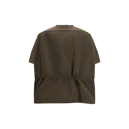 Rick Owens Brown Polyester Sleeveless Jacket