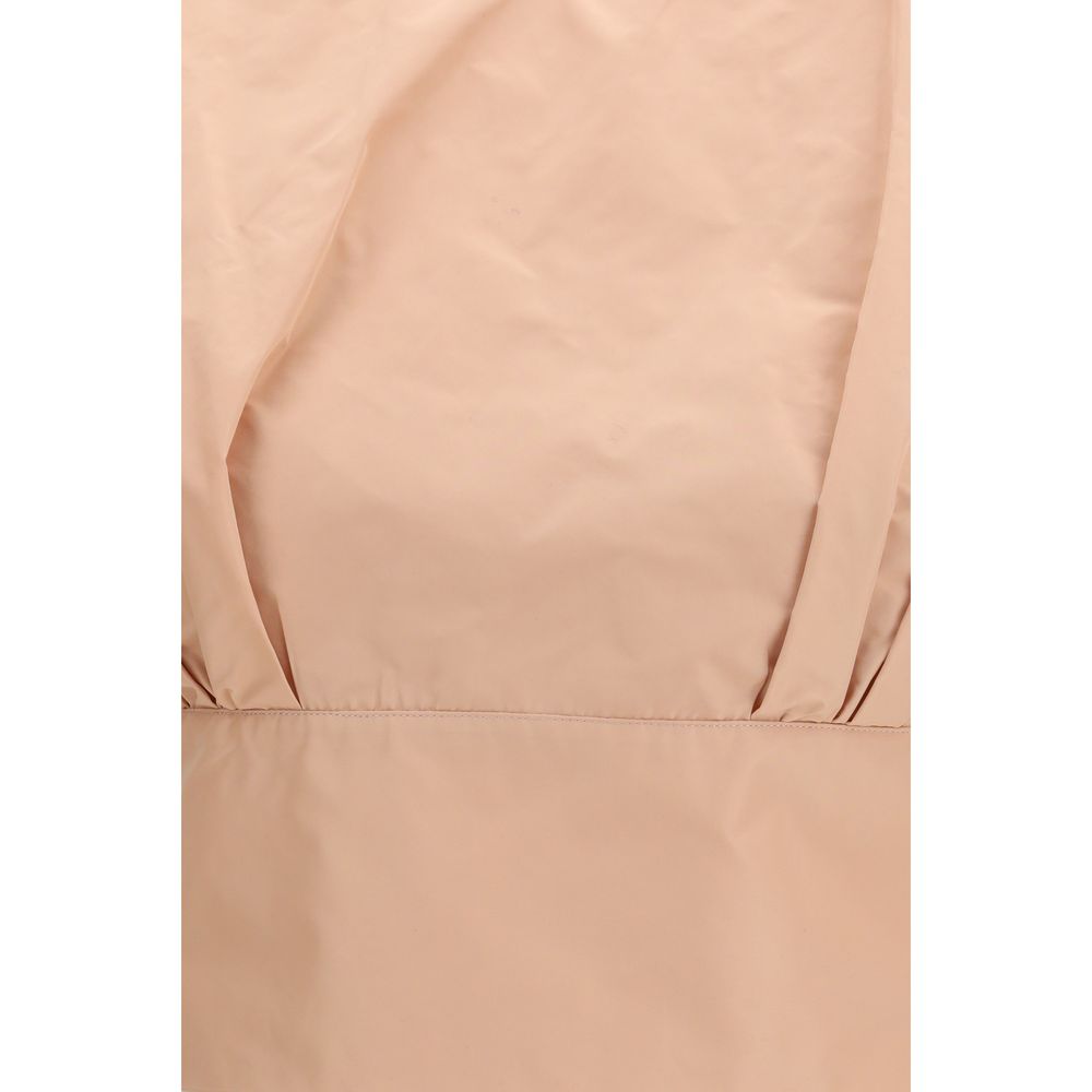 PINKO Peach Nevache Taffeta Cropped Top