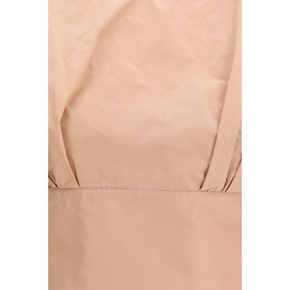 PINKO Peach Nevache Taffeta Cropped Top