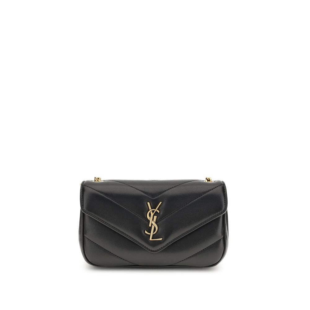 Saint Laurent Black Lamb Leather LouLou Mini Shoulder Bag