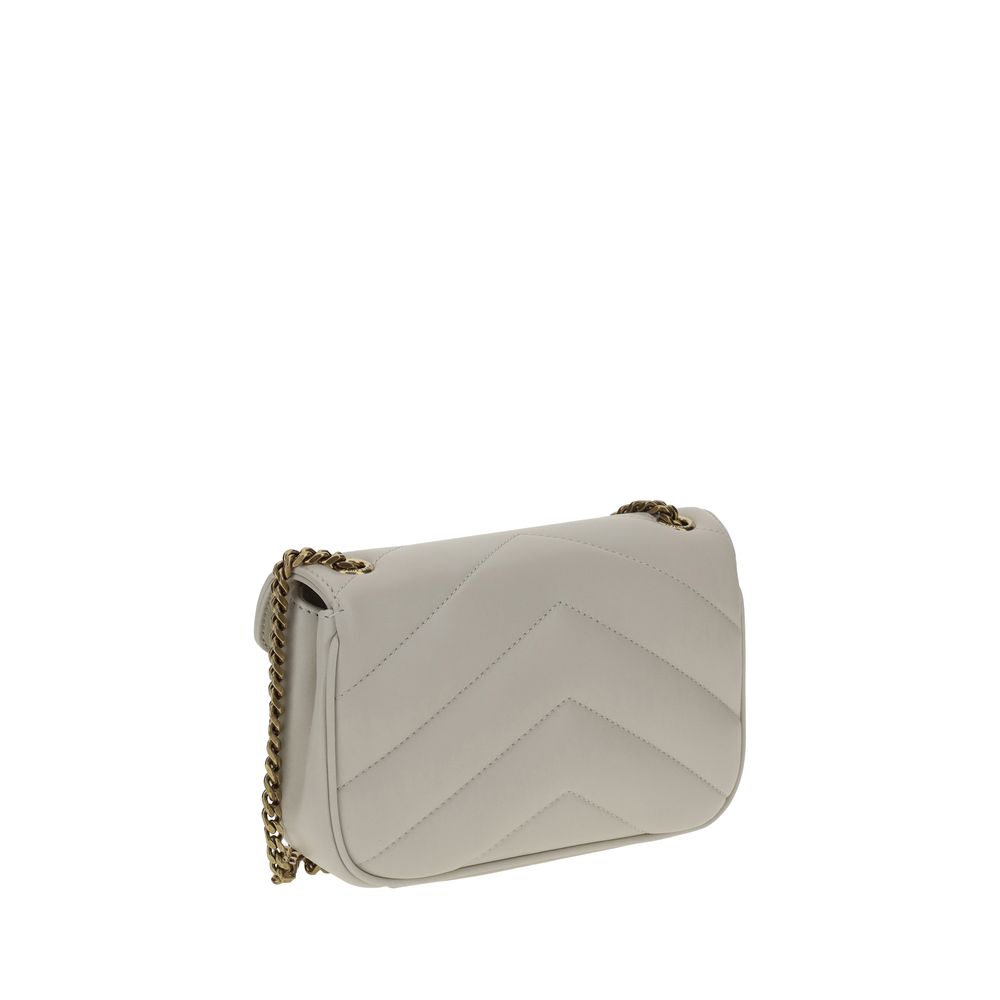 Saint Laurent Grey Lamb Leather LouLou Mini Shoulder Bag