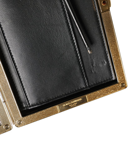 Dolce & Gabbana White Lambskin Leather Clutch Evening Women Purse Bag