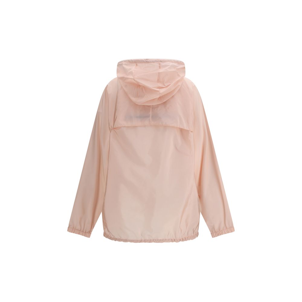 Prada Pink Hooded Drawstring Rain Jacket