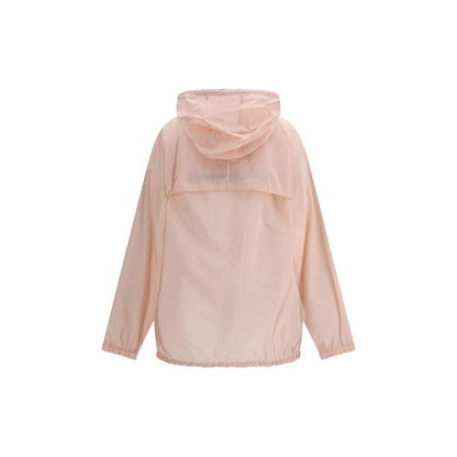 Prada Pink Hooded Drawstring Rain Jacket