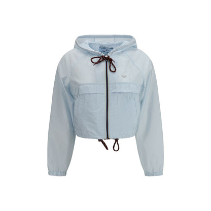 Prada Blue Re-Nylon Windbreaker Shell Jacket