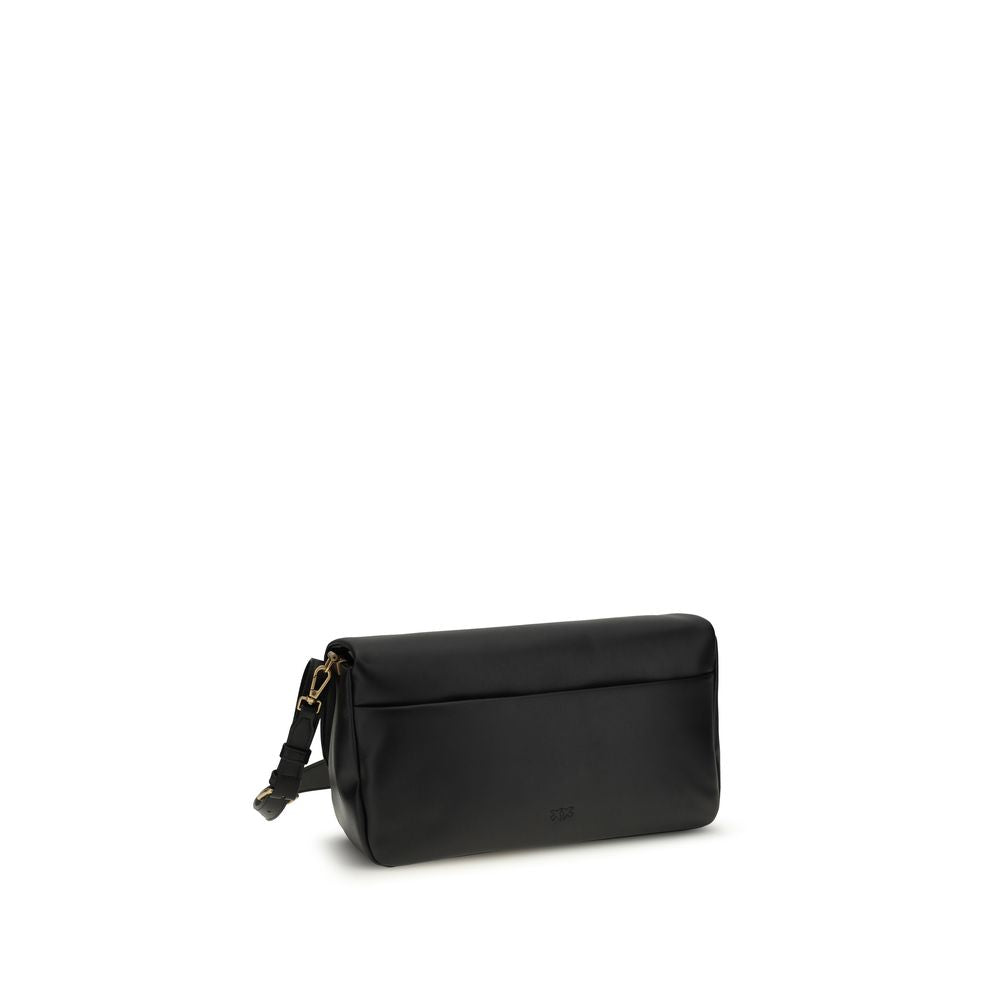 PINKO Black Baguette Soft Shoulder Leather Bag