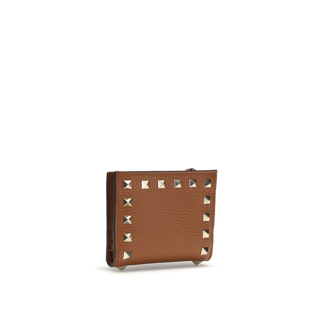 Valentino Garavani Brown Rockstud Wallet