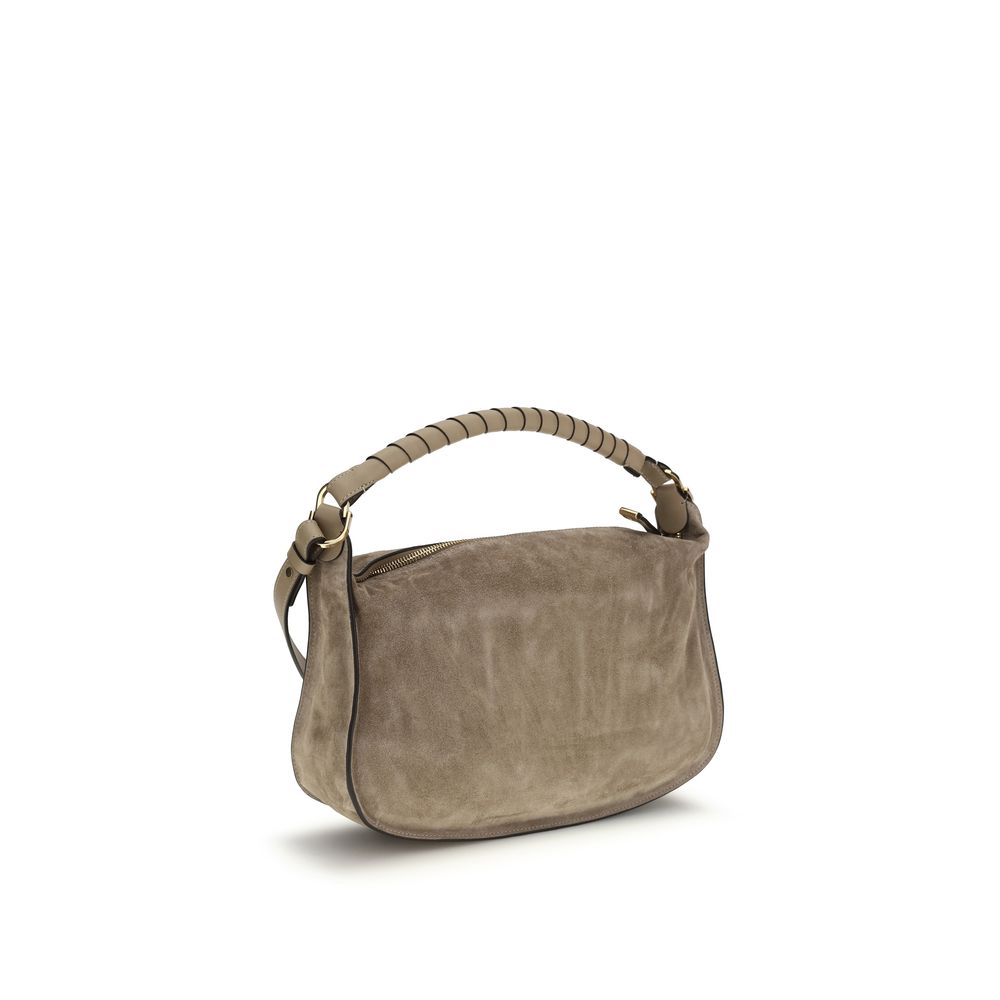Chloé Beige Suede Leather Marcie Shoulder Bag
