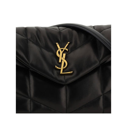 Saint Laurent Black Lambskin LouLou Puffer Crossbody Bag