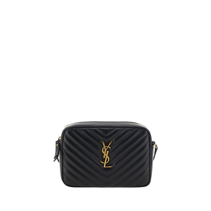 Saint Laurent Black Chevron Leather LouLou Camera Bag