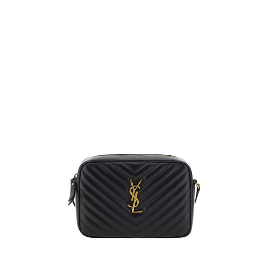 Saint Laurent Black Chevron Leather LouLou Camera Bag
