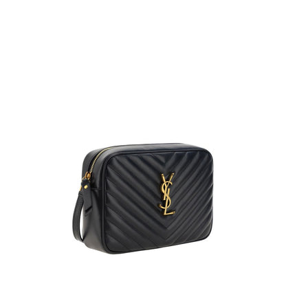 Saint Laurent Black Chevron Leather LouLou Camera Bag