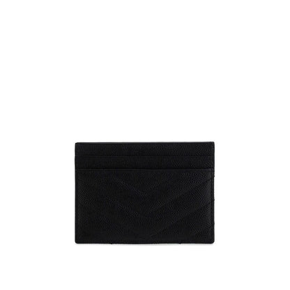 Saint Laurent Black Calf Leather Card Holder Wallet