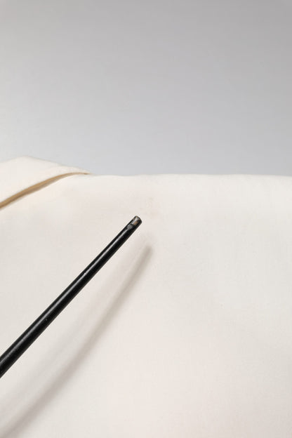 Dolce & Gabbana White Cotton Single Breasted Jacket Blazer