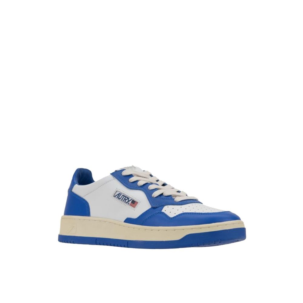 Autry Blue Leather Low Top Sneakers for Women