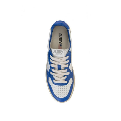 Autry Blue Leather Low Top Sneakers for Women